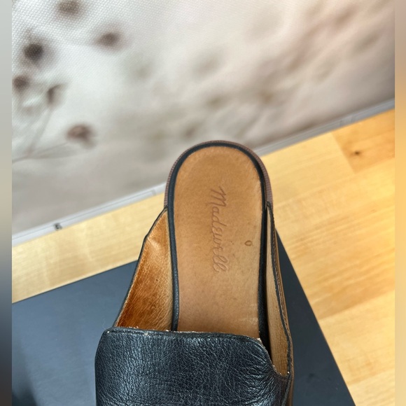Madewell black leather loafer mule size 8 - Picture 6 of 11